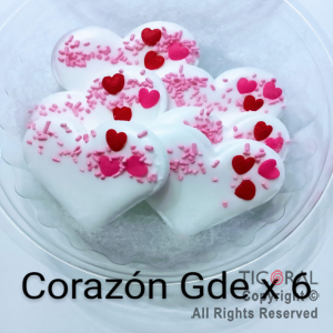 ADOR CORAZON GRANDE FONDO BLANCO AZUCAR X 6